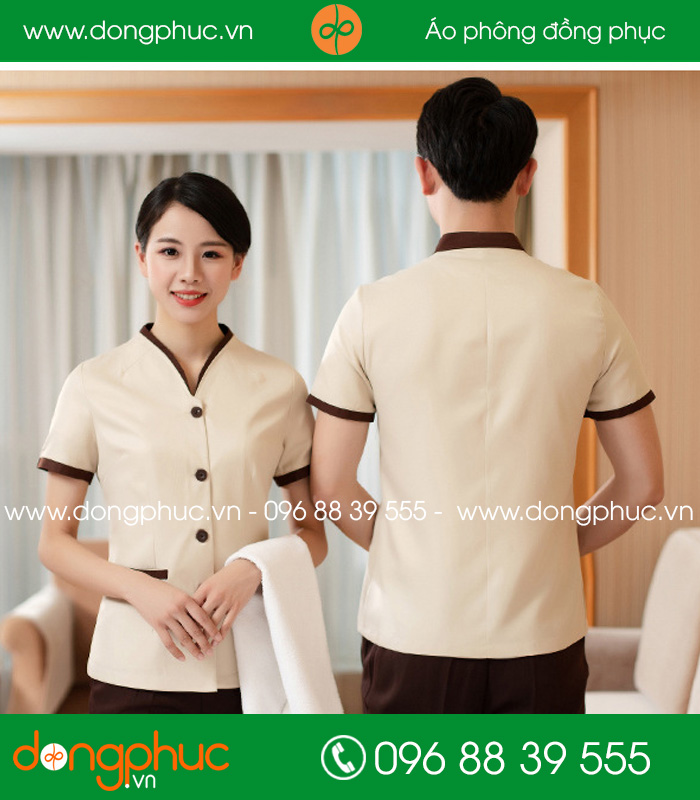Đồng phục vệ sinh màu hồng nhạt